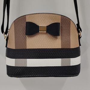 Deluxity Los Angeles Multicolor Crossbody Handbag Purse Vegan Bow Accent